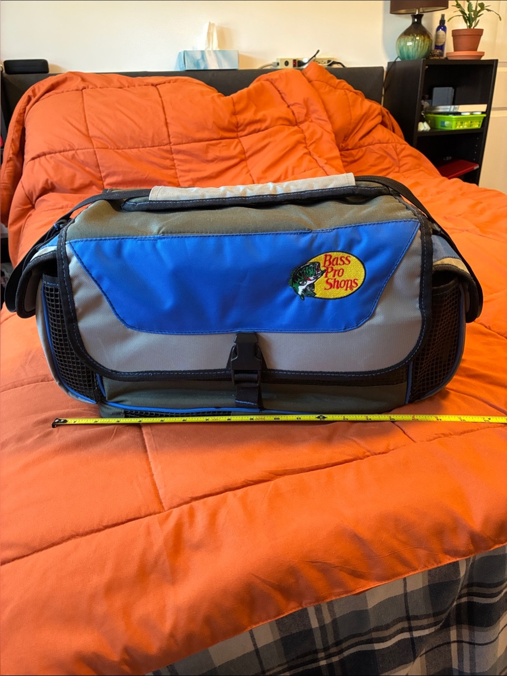 Bass Pro Shops Blue, Gray and Green Large Fishing Bag